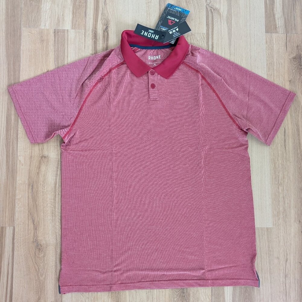 NWT Rhone Polartec Delta Pique Polo Red Dahlia XL